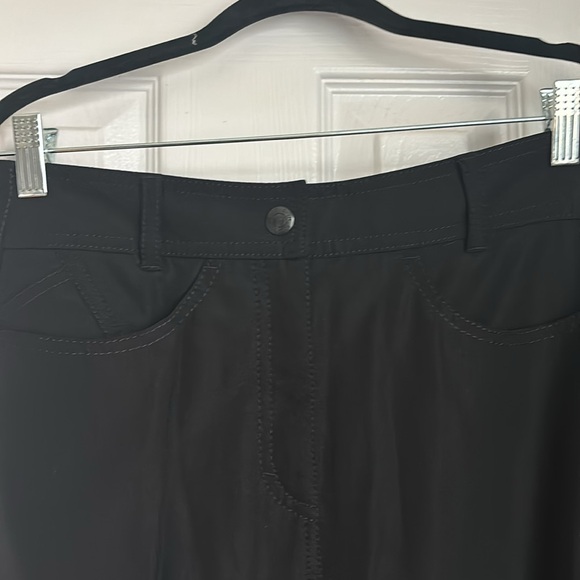 Marc Cain Black Stretch Midi Skirt with Zip Side Detail - Picture 4 of 9